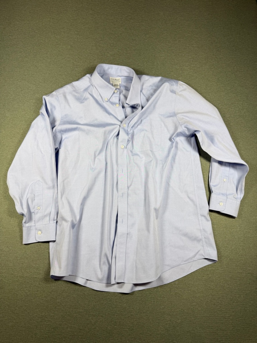 L.L. Bean Men’s Pale Blue Button-Down Dress Shirt